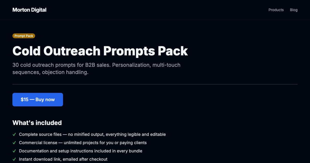 Cold Outreach Prompts Pack — preview