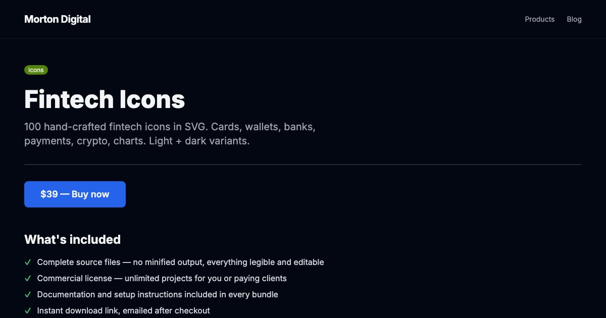 Fintech Icons — preview