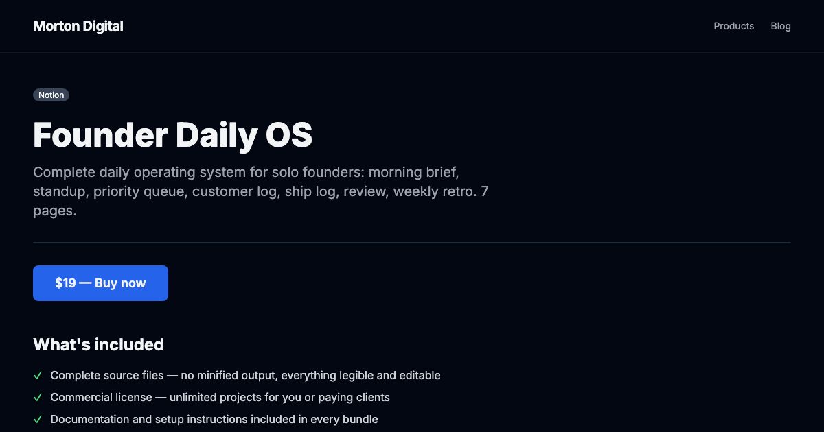 Founder Daily OS — preview