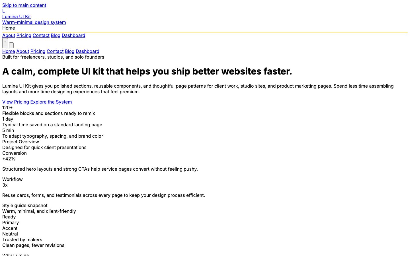 Lumina — live screenshot